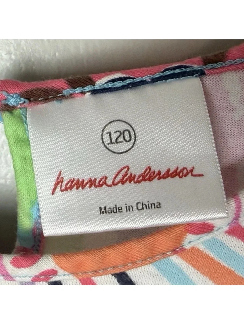 Hanna Andersson Girls Dress Size 120cm 6 - 7 Sleeveless Cotton Colorful Floral